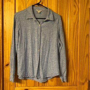 Orvis, men’s medium 55% linen, 45% Rayon button down shirt